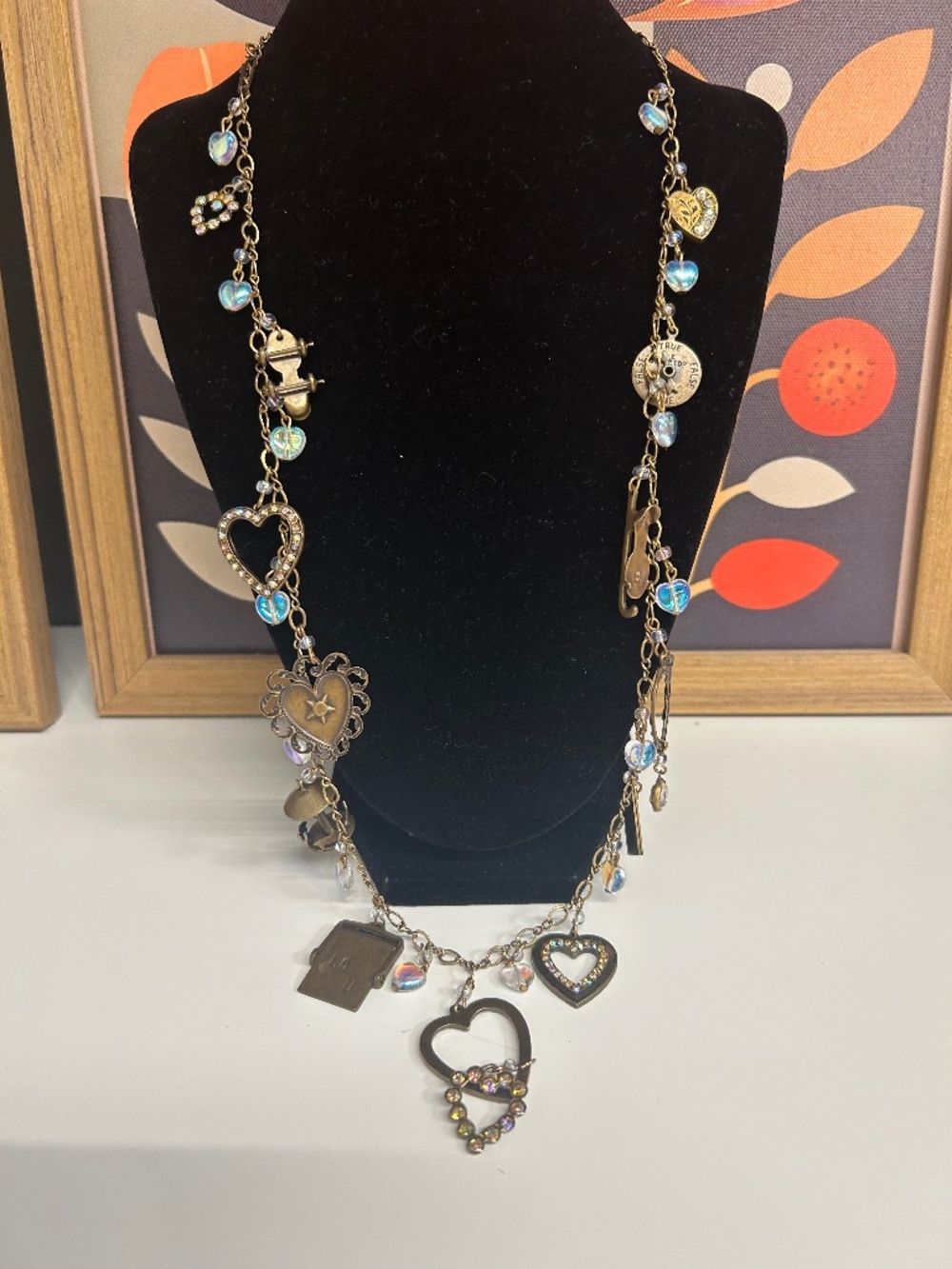 Vintage Glass Works charm necklace